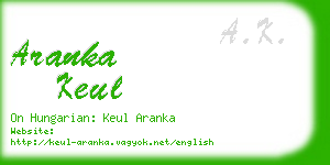 aranka keul business card